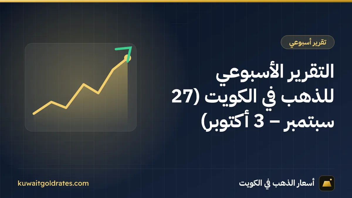 التقرير الأسبوعي للذهب في الكويت (27 سبتمبر – 3 أكتوبر)